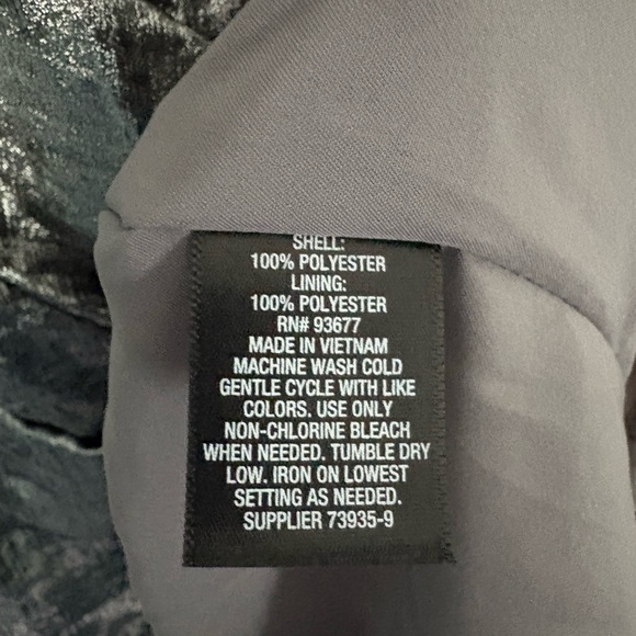 NWT Worthington Elegant Silver Wrap Dress XL - Picture 5 of 6